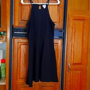 High Neck Black Dress